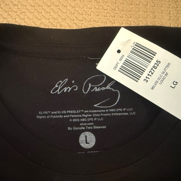 Elvis Presley Metallic T-Shirt Hot Topic Exclusive Mens Size L NEW - Picture 4 of 5